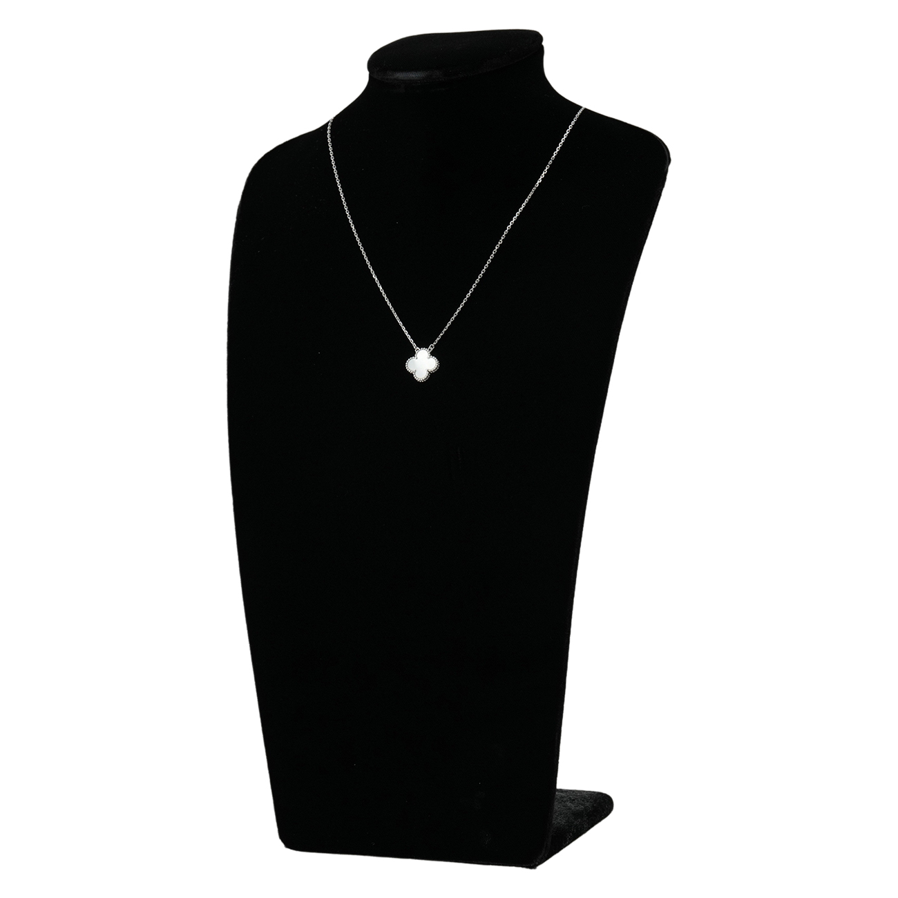 Van Cleef & Arpels(USED)반클리프앤아펠 빈티지 알함브라 네크리스 화이트골드 자개